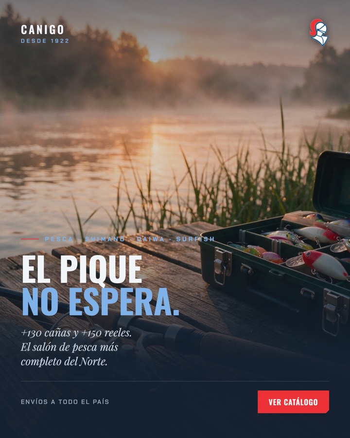 Pieza publicitaria de pesca