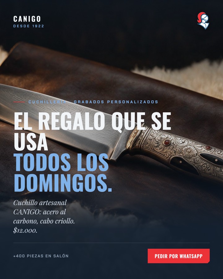 Pieza publicitaria de cuchillería