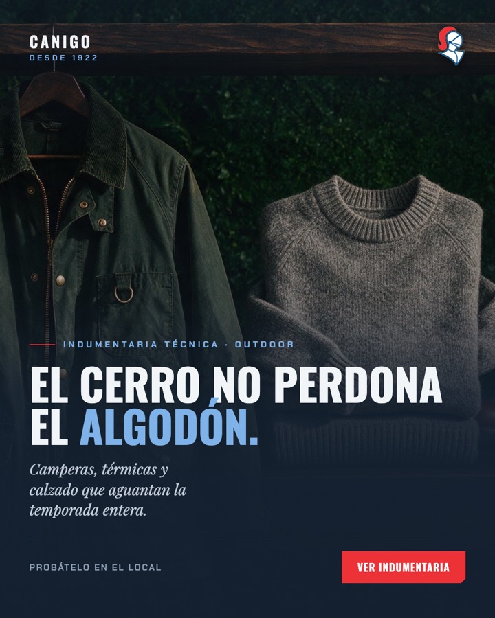 Pieza publicitaria de indumentaria técnica